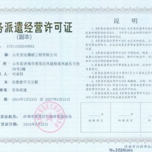 勞務(wù)派遣經(jīng)營許可證